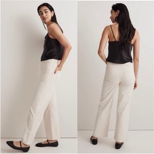 NEW WITH TAGS Madewell Ivory Emmett 2.0 Wide Leg Corduroy Pants Size 31‎ Petite